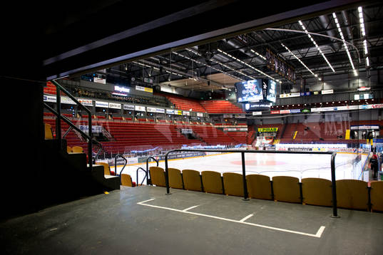 Interiör på Gavlerinken Arena före ishockeymatchen i SHL