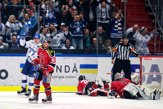 Leksands Tomi Sallinen jublar