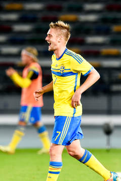 Sveriges Johan Mårtensson jublar