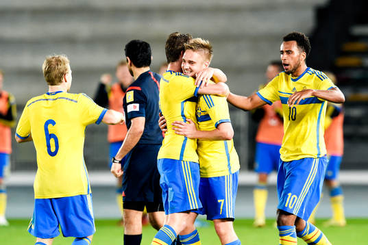 Sveriges Johan Mårtensson jublar