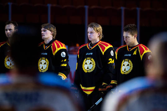Brynäs Tim Wallace, Oscar Eklund, Jens Lööke och Jacob