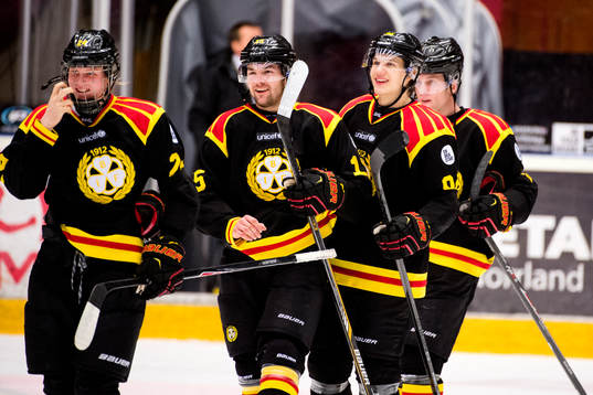 Brynäs Jens Lööke, Simon Bertilsson, Oskar Lindblom och