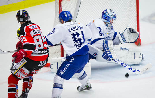 Leksands målvakt Oscar Alsenfelt räddade 42 av 43 skott