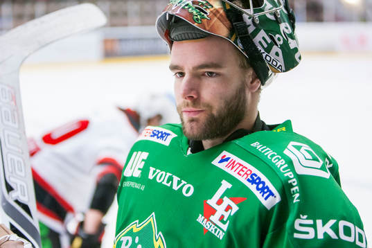 Björklövens målvakt Kevin Lindskoug
