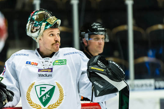 Färjestads målvakt Justin Pogge