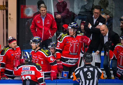 Örebros målvakt Julius Hudacek och Örebros tränare Kent