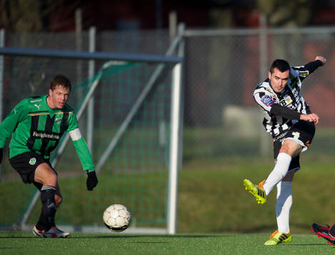 Landskronas Igor Arsenijevic gör 1-0