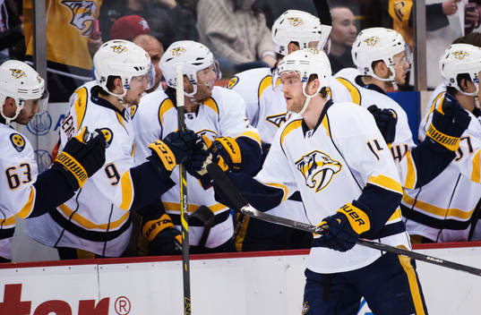Nashvilles Mattias Ekholm jublar