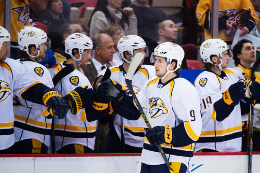 Nashvilles Filip Forsberg jublar