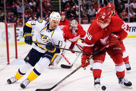 Nashvilles Olli Jokinen (t v)
