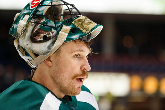 Färjestads målvakt Justin Pogge