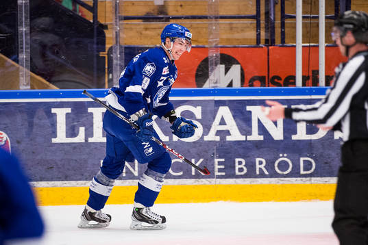 Leksands Tobias Forsberg jublar