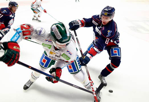 Frölundas Joel Lundqvist och Linköpings Gustav Forsling