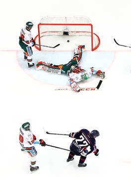 Mål 2-2 av Linköpings Broc Little förbi liggande