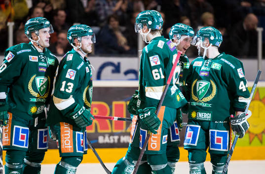 Färjestads Niclas Arell, Linus Persson, Daniel Gunnarsson,