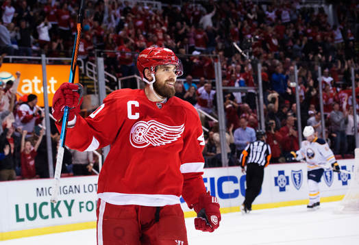 Detroits Henrik Zetterberg jublar