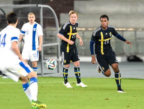 Sveriges Simon Lundevall och Isaac Kiese Thelin