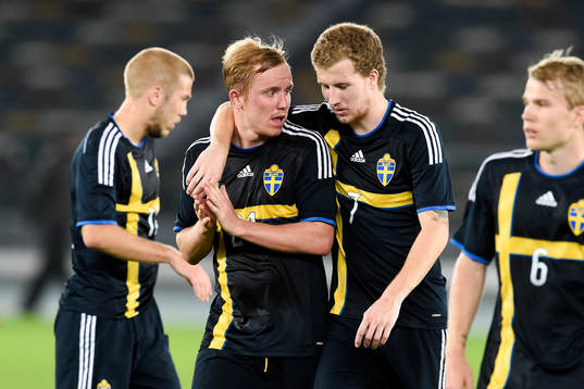 Sveriges Simon Lundevall och Simon Gustafson deppar