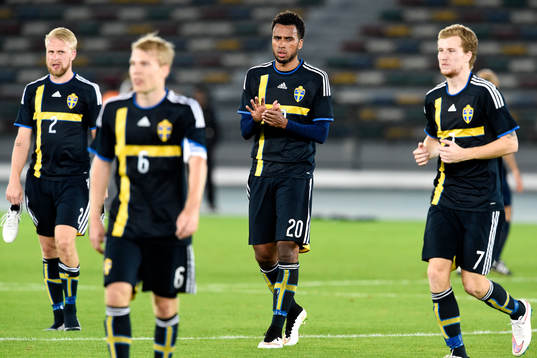 Sveriges Johan Larsson, Oscar Lewicki, Isaac Kiese Thelin
