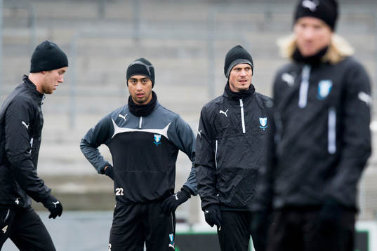 Malmö FFs Amin Nazari och Markus Rosenberg