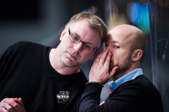s tränare Peter Nordström och assisterande tränare