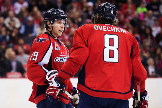 Washingtons Nicklas Bäckström och Alexander Ovechkin