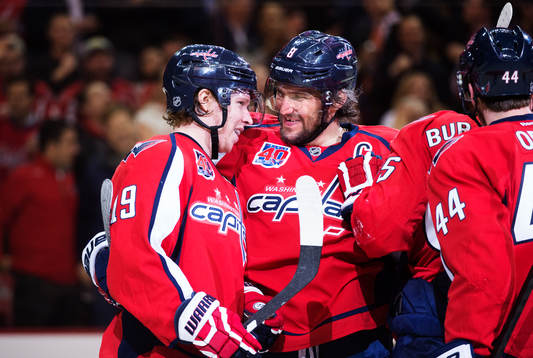 Washingtons Nicklas Bäckström och Alexander Ovechkin