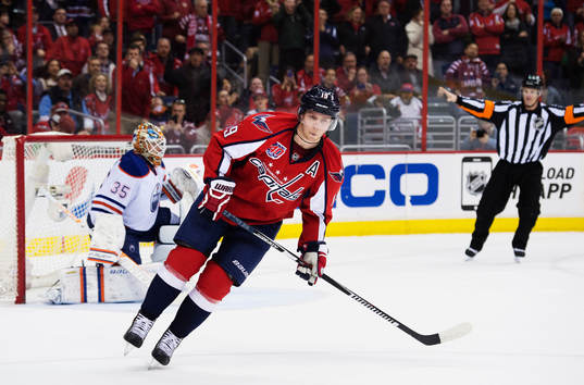 Washingtons Nicklas Bäckström (t h) deppar
