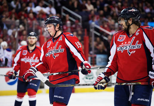 Washingtons Nicklas Bäckström och Alexander Ovechkin