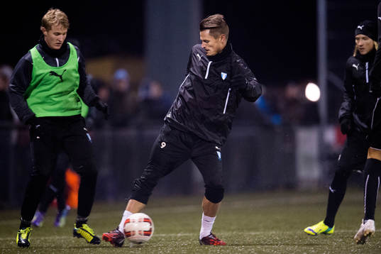 Malmö FFs Franz Brorsson och Markus Rosenberg
