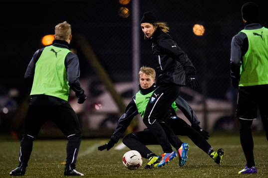 Malmö FFs Pawel Cibicki och Franz Brorsson