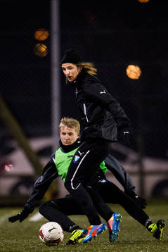 Malmö FFs Pawel Cibicki och Franz Brorsson