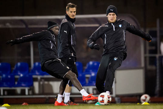 Malmö FFs Enock Kofi Adu, Markus Rosenberg och Filip
