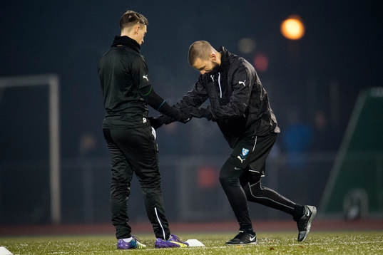 Malmö FFs korsbandsskadade Guillermo Molins tränar