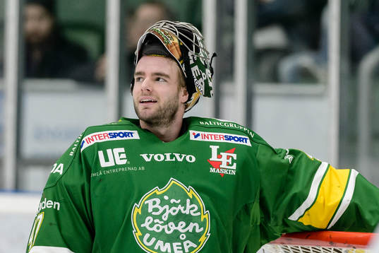 Björklövens målvakt Kevin Lindskoug