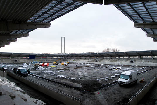 Häckens nya arena, Bravida Arena, börjar ta form