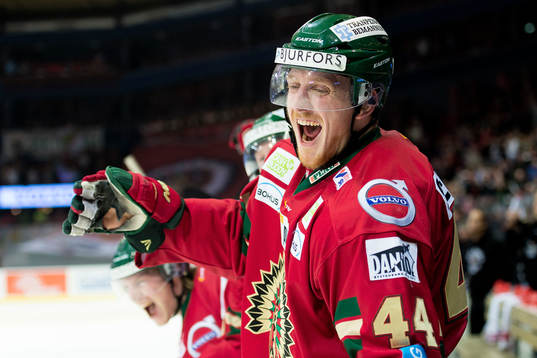 Frölundas Pontus Widerström jublar