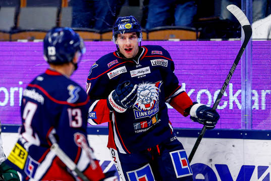 Linköpings Mattias Sjögren jublar
