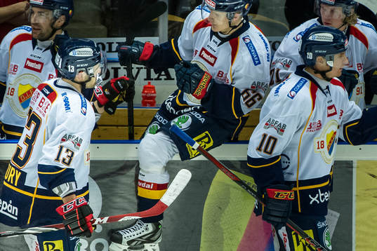 Djurgården Damien Fleury gör 1-1 målet till Djurgården