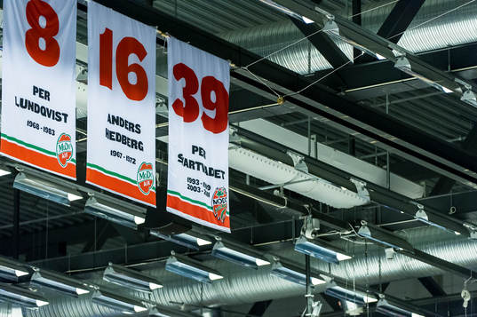 platsen där Peter Forsberg s flagga kommer att hänga
