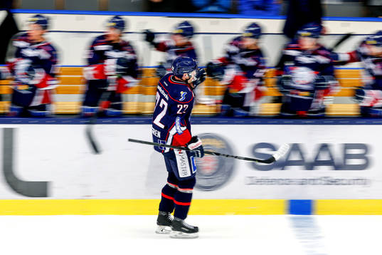Linköpings Mattias Sjögren jublar