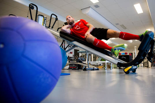 Helsingborgs Mattias Lindström är 34år och får träna