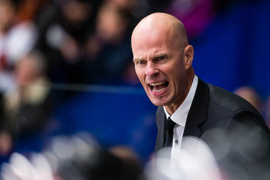 Brynäs assisterande tränare Petter Nilsson skriker