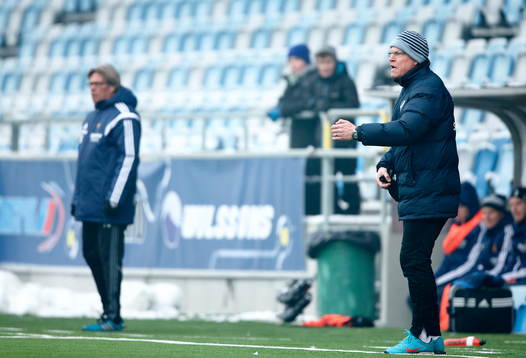 Djurgårdens tränare Per Olsson och Norrköpings tränare