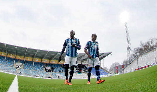 Djurgårdens nyförvärv Omar Colley och nyförvärvet Sam