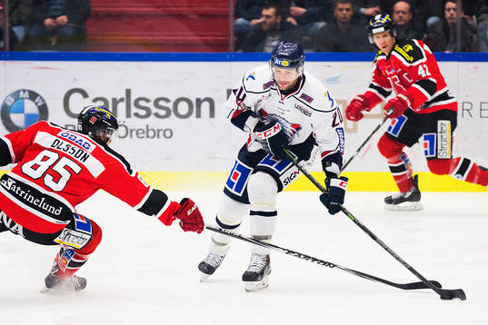 Linköpings Jeff Taffe och Örebros Kalle Olsson