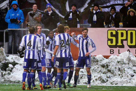 IFK Göteborgs spelare jublar