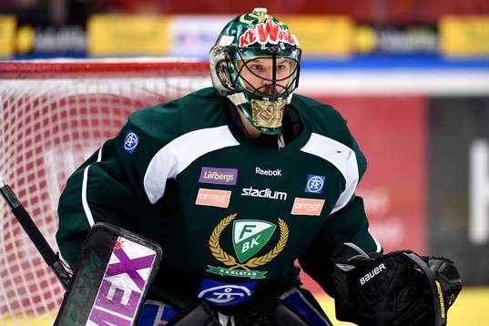 Färjestads målvakt Justin Pogge