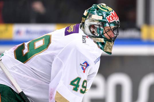 Färjestads målvakt Justin Pogge
