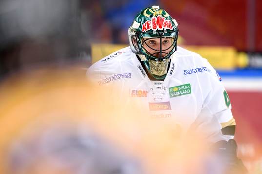 Färjestads målvakt Justin Pogge